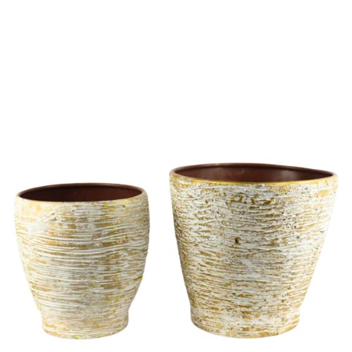 Conjunto de Vasos em Latão 29x27cm / 22x25cm - Pack 2