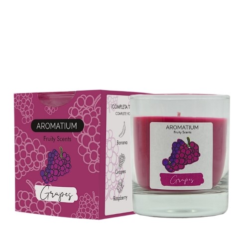 Vela Perfumada em Copo de Vidro - Uva