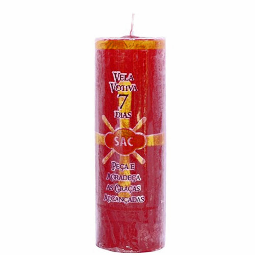 Vela Votiva 7Dias - Vermelho
