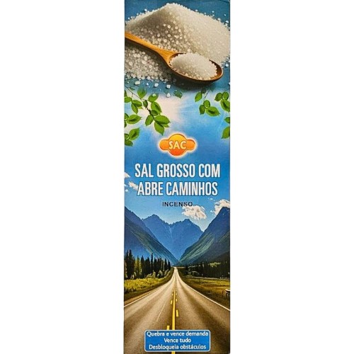 Incenso SAC em Vareta - Sal Grosso com Abre Caminhos