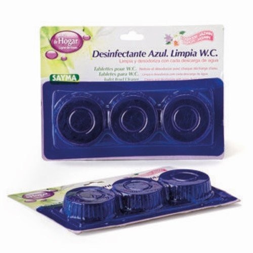 Pastilhas Desinfetantes Água Azul para Autoclismo - Pack 3