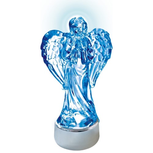 Círio Elétrico LED com Pilhas - Anjo, Azul