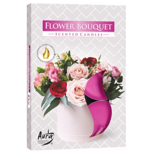 Velas Tealight Perfumadas - Pack 6, 334 Bouquet de Flores
