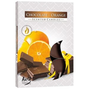 Velas Tealight Perfumadas - Pack 6, 340 Chocolate e Laranja