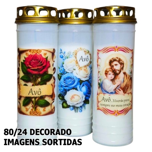 Círio Vela 80/24 - Avô, Decorado