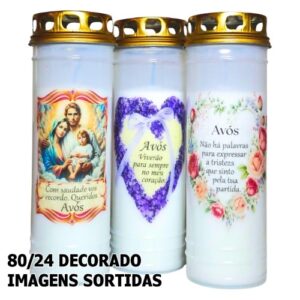 Círio Vela 80/24 - Avós, Decorado