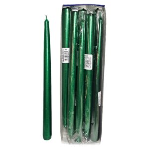 Vela Cónica 30cm - Verde, Pack 10