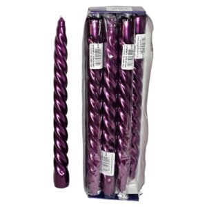 Vela Espiral 25cm - Roxo, Pack 8