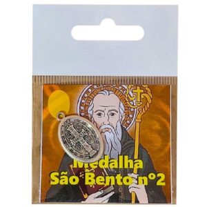Amuleto em Metal - Medalha de São Bento Nº2
