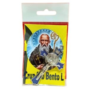 Amuleto Grande em Metal - Cruz de São Bento