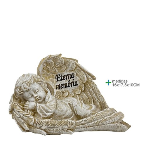 Anjo Deitado em Resina 16x7,5x10cm