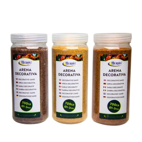 Areia Decorativa 1-2mm 700g - Castanho (3 Tons)