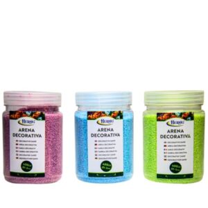 Areia Decorativa 1-2mm 400g - Cores Sortidas