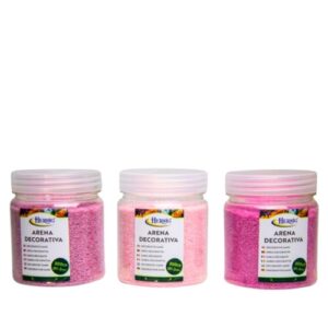 Areia Decorativa 1-2mm 300g - Rosa (3 Tons)