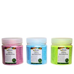 Areia Decorativa 1-2mm 300g - Cores Sortidas