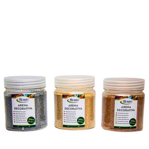 Areia Decorativa 1-2mm 300g - Cinzento e Castanho (2 Tons)