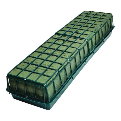 Base Retangular com Rede para 2 Esponjas Florais - Inclui Esponja