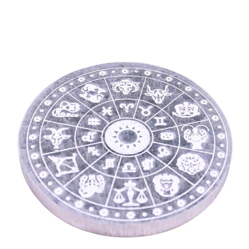 Base Redonda de Selenita 14cm - Zodíaco