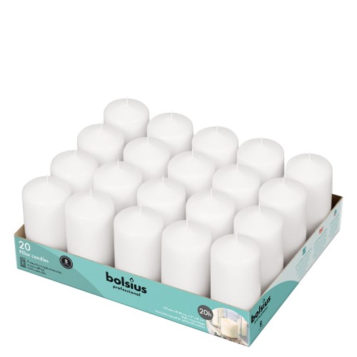 Vela para Eventos 10x4,8cm - Branco, 20h de Duração