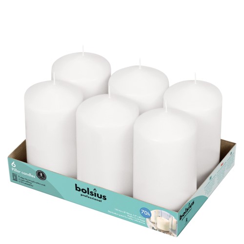 Vela para Eventos 15x7,8cm - Branco, 70h de Duração