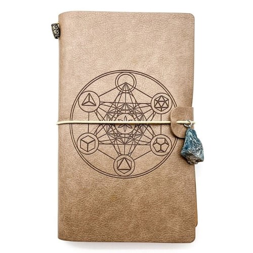 Caderno Esotérico com Cristal 20x10cm - Metatron