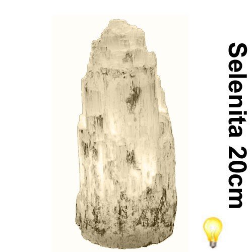 Candeeiro de Selenita Natural 20cm