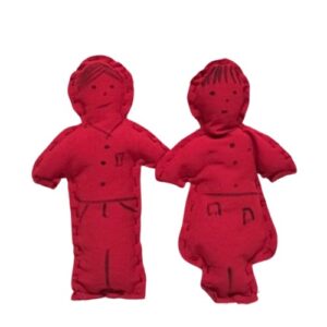 Casal Boneco de Pano - Vermelho