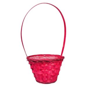 Cesto Pequeno Redondo com Asa - Vermelho