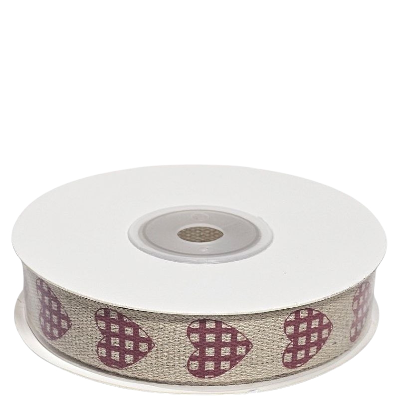 Rolo de Fita com Corações 15mm x 10m