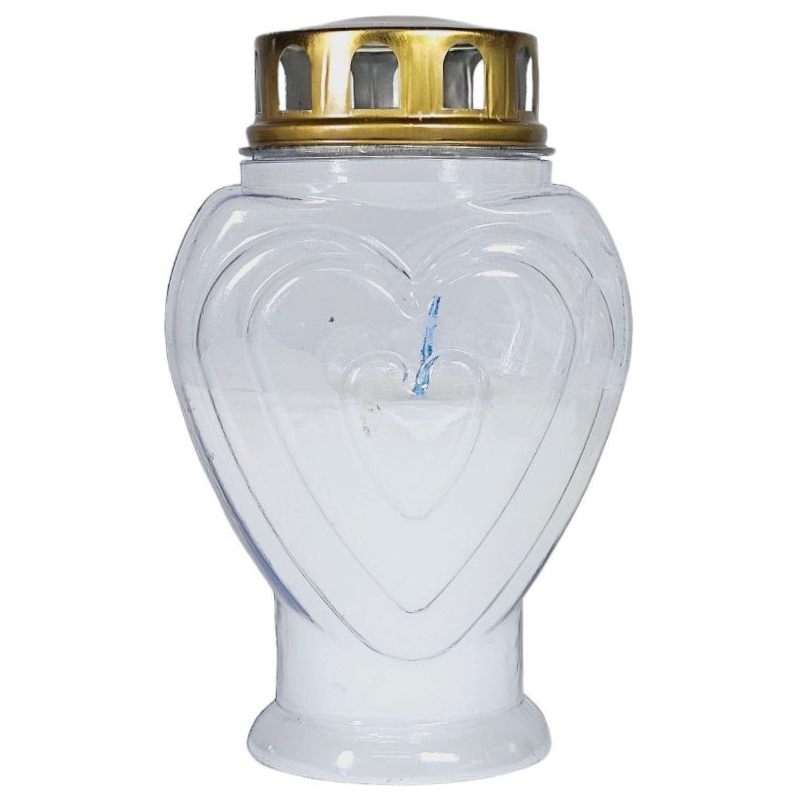 Círio Vela Coração - Branco