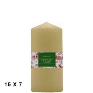 Vela Decorativa 15x7cm - Creme, Natal