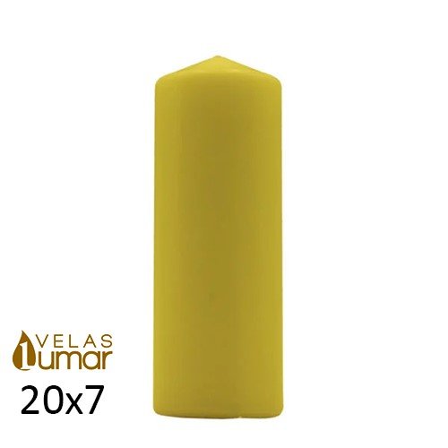 Vela Decorativa 20x7cm - Amarelo