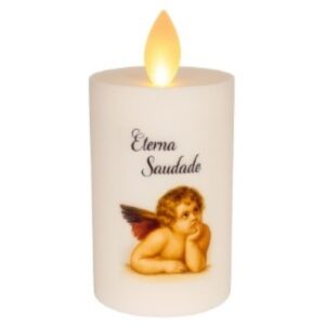 Círio Vela Elétrica com Imagem sem Pilhas - Anjo