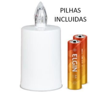 Vela Elétrica com Pilhas - Branco