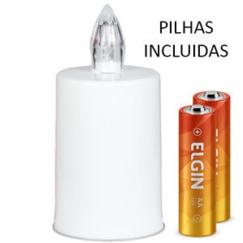 Vela Elétrica com Pilhas - Branco