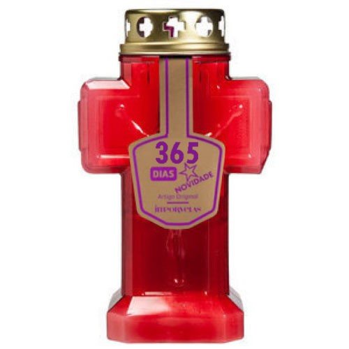 Círio Vela Elétrica Cruz - Vermelho