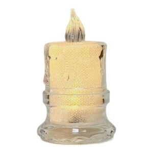 Vela Elétrica LED 8x4,5cm com Pilhas - Branco