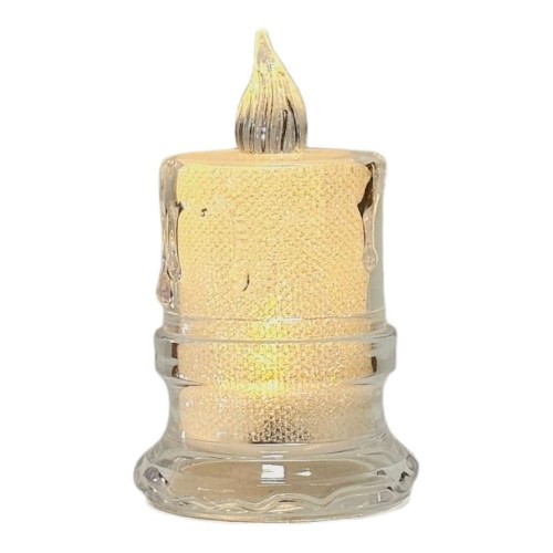 Vela Elétrica LED 8x4,5cm com Pilhas - Branco