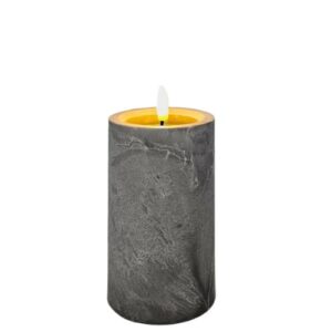 Vela Elétrica LED 12,5x7,5cm sem Pilhas - Cinzento