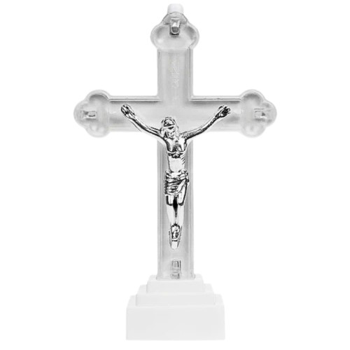 Círio Elétrico LED Cruz Sem Pilhas - Branco