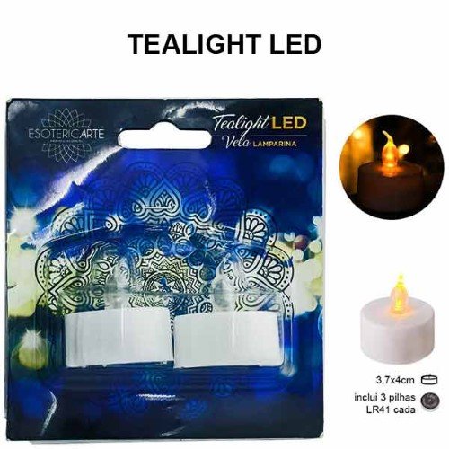 Vela Elétrica Tealight com Pilhas - Pack 2
