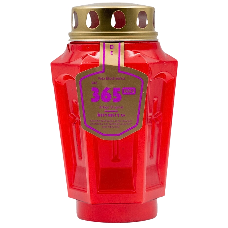 Círio Vela Elétrica Pirâmide - Vermelho