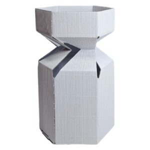 Embalagem Hexagonal em Cartão para Flores 20x13cm - Branco