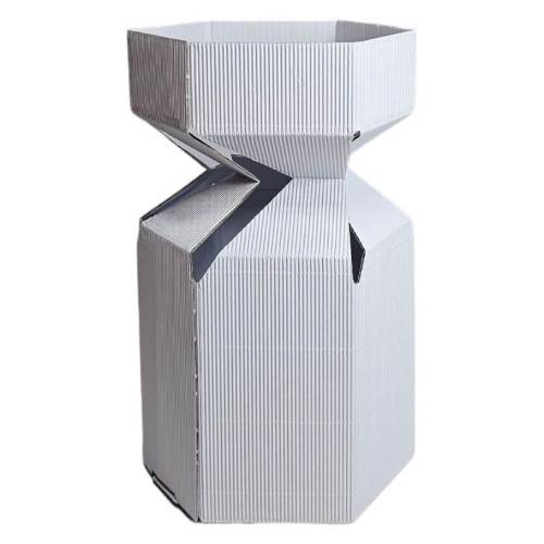 Embalagem Hexagonal em Cartão para Flores 20x13cm - Branco
