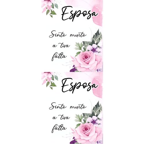 Etiqueta Decorativa para Velas - 412 Esposa, Pequeno