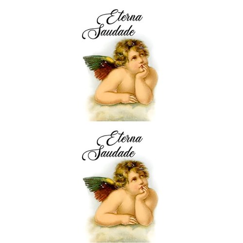 Etiqueta Decorativa para Velas - 416 Anjo, Pequeno