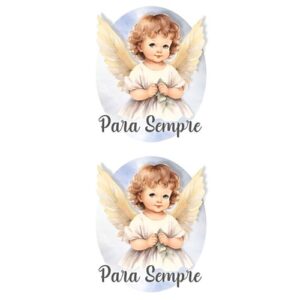 Etiqueta Decorativa para Velas - 418 Anjo, Pequeno
