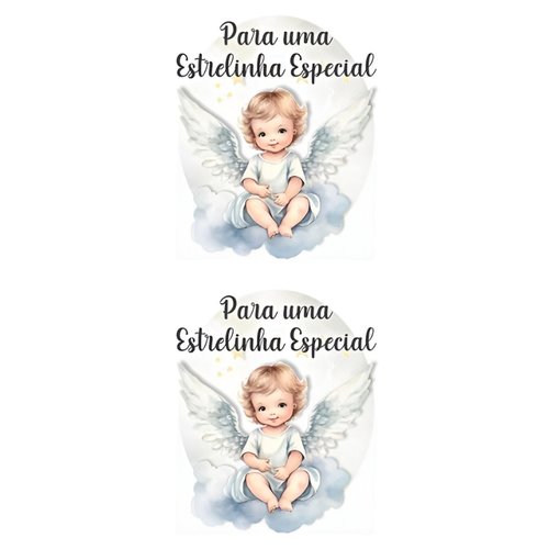 Etiqueta Decorativa para Velas - 419 Anjo, Pequeno