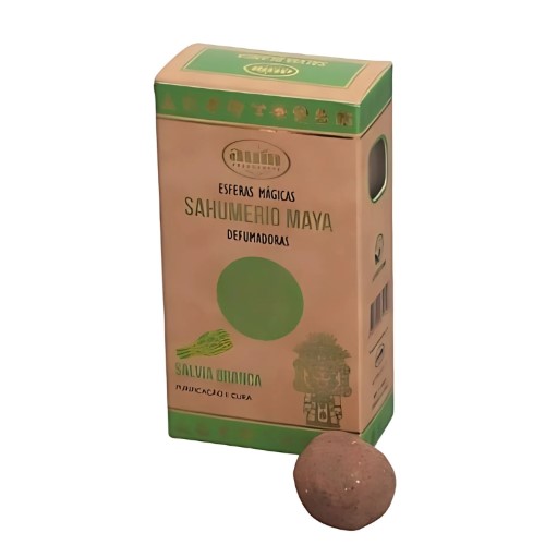 Incenso de Defumação Esfera Mágica - Pack 8, Sálvia Branca