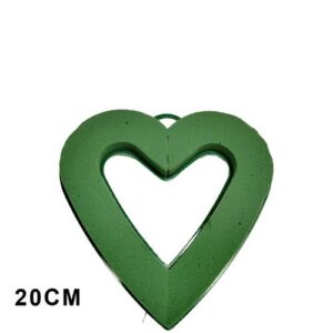 Coração Aberto com Esponja Floral 20cm